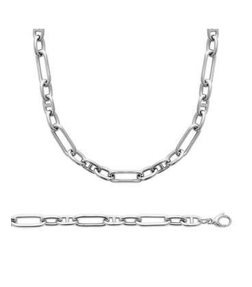 Chaîne de cou homme argent massif maille originale 