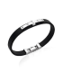 Bracelet homme cuir et acier-1