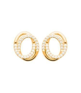Boucles d'oreilles plaqué or zirconium-1