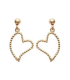 Boucles d'oreilles plaqué or pendants coeurs 