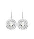 Boucles d'oreilles pendant argent dentelle centre pierre de lune-1