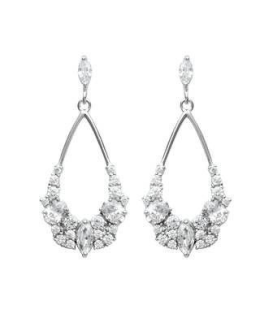 Belles boucles d'oreilles argent massif zirconium