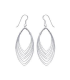 Boucles d'oreilles pendant argent massif ovalisé-1