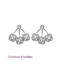 Contours d'oreilles argent massif et zirconium 