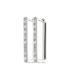 Belles boucles d'oreilles argent massif créole rectangulaire zirconium blanc-1