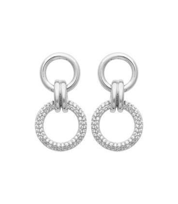 Boucles oreilles argent massif pendants zirconium-1