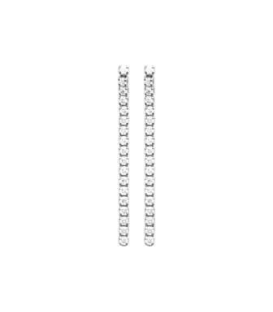 Boucles d'oreilles pendante argent rivière de zirconium 