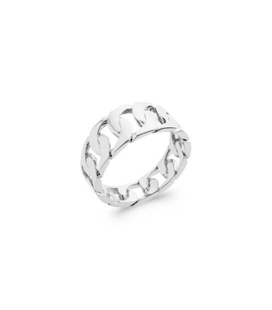 Bague Ancienne Argent Massif 925 - Alliance Anneaux Créateur Zirconium - Taille 60