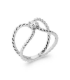 Bague très originale argent massif zirconium surélevé-1