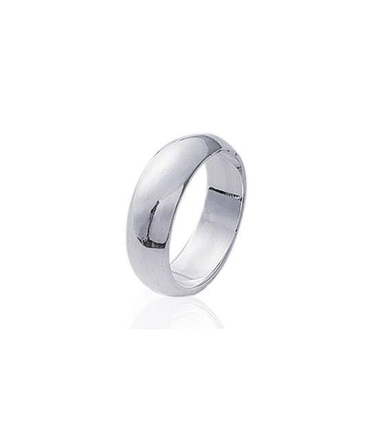 Bague Ancienne En Argent Massif 925 - Alliance Taille 54, Style Dôme, Occasion