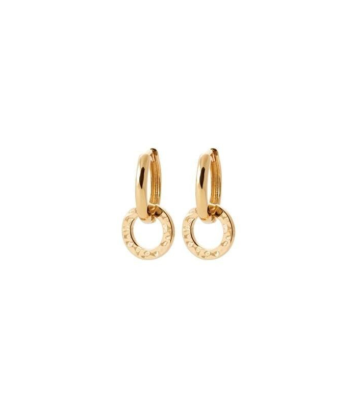 Boucles D'oreilles Anciennes Plaqué Or Deux Tons - Clips - Bijou Fantaisie Occasion