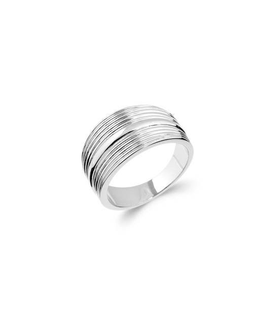 Ancienne Bague En Argent Massif 925 Jonc Alliance Anneaux Créateur Drapé