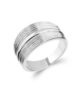 Bague argent massif anneau stries