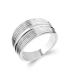 Bague argent massif anneau stries-1