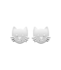 Boucles d'oreilles enfant en argent massif chat