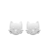 Boucles d'oreilles enfant en argent massif chat-1