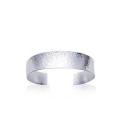 Bracelet ouvert plat rigide argent massif