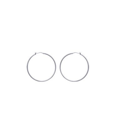 Boucles d'oreilles grande créole jonc acier 