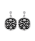 Boucles d'oreilles acier petits pendants laque noire-1