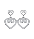 Boucles d'oreilles acier pendants coeur-1