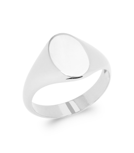 Bague argent massif chevalière ovale nacre-1