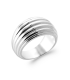 Bague argent massif effet sept anneaux plissés 