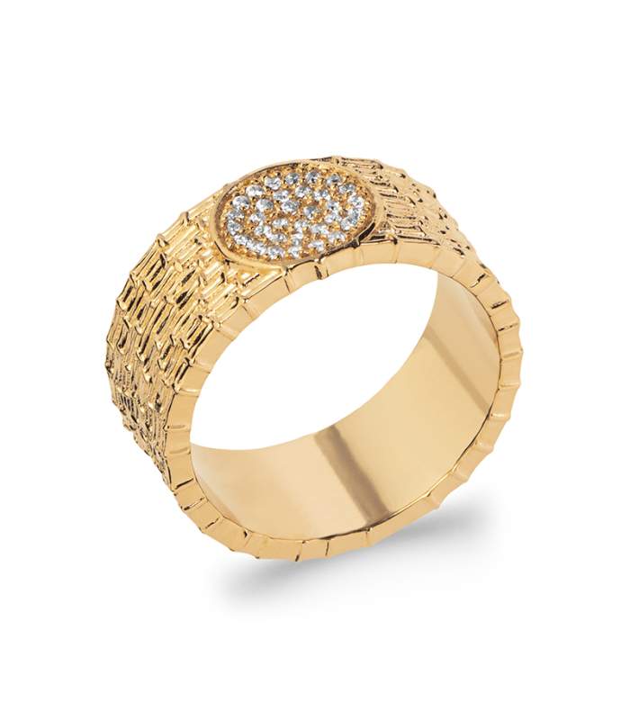Bague Plaqué Or Bague Femme Anneau Large Bague Plaqué Or Large