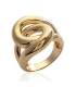 Grosse bague plaqué or anneau enroulé croisé 