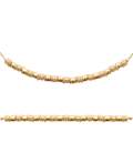 Collier chaine en demi jonc plaqué or perles plates
