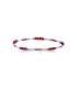 Bracelet argent massif original perlé grenat-1