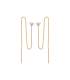 Boucles d'oreilles plaqué or zirconium deux trous 