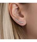 Contours lobes d'oreilles argent massif petits zirconiums