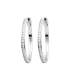 Créole argent massif zirconium boucles d'oreilles 