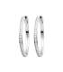 Créole argent massif zirconium boucles d'oreilles 