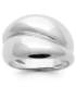 Grosse bague argent double anneaux face a face 
