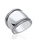 Belle bague argent massif large anneau stylisé