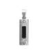 Pendentif mode homme plaque d'acier et carbone 