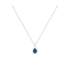 Pendentif argent imitation saphir entourage oxydes de zirconium 