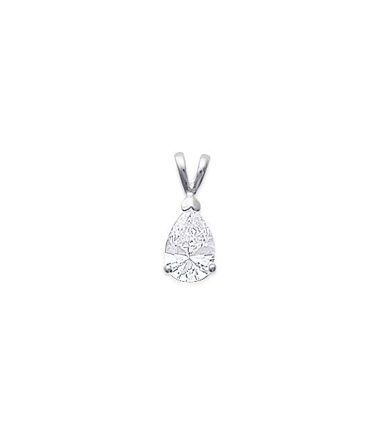 Collier élégant avec pendentif triangulaire en argent sterling 925 et zircone cubique verte, vente en gros - PRJewel