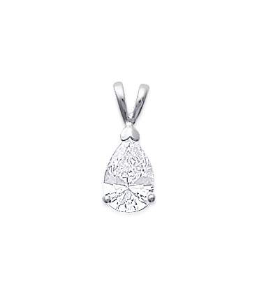 Pendentif argent massif zirconium taillé en diamant 