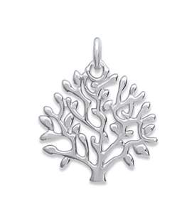 Pendentif arbre en dentelle argent massif