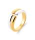 Bague argent et plaqué or anneaux ouverts deux tons