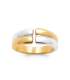 Bague argent et plaqué or anneaux ouverts deux tons 
