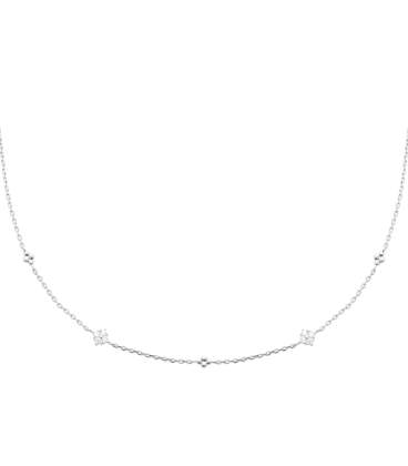 Beau collier argent massif zirconium 
