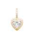 Pendentif plaqué or coeur zirconium