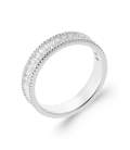 Bague alliance argent massif oxydes de zirconium blanc