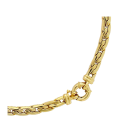 Collier plaqué or maille forat serré et plate fantaisie