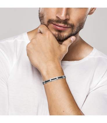 Bracelet acier carbone pour homme-1