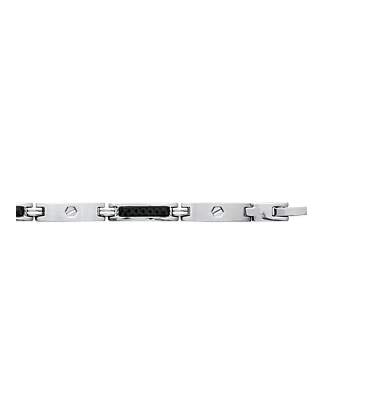 Bracelet tribal ruthenium noir et acier -1