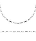 Chaine de cou collier homme maillons rectangulaires aérés